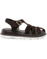 SERGIO MORETTI FIRENZE - Buckle-Fastening Caged Sandals - Lyst