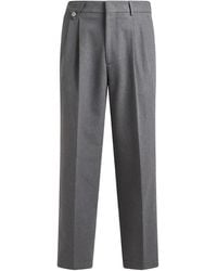Etro - Button Pleated Wool Trousers - Lyst