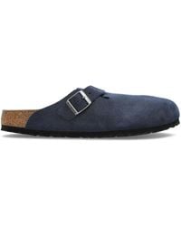 Birkenstock - Boston Buckle Suede Slip-Ons - Lyst