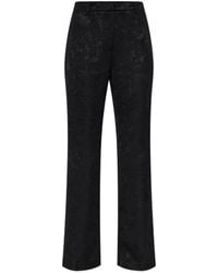 Etro - Jacquard Bootcut Trousers With Floral Motif - Lyst