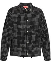 KENZO - Weave-Print Windbreaker Jacket - Lyst