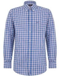 Paul & Shark - Check-Pattern Button-Down Shirt - Lyst
