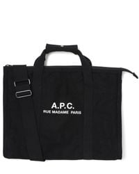 A.P.C. - Récupération Canvas Tote Bag - Lyst