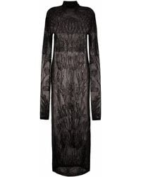 DSquared² - Open-Knit Long-Sleeve Dress - Lyst