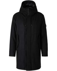 Herno - High Collar Long Coat - Lyst