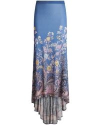 Etro - Falda larga con estampado floral - Lyst
