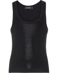 DSquared² - Ribbed Tank Top - Lyst