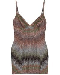 Missoni - Sleeveless Chevron-Pattern Mini Dress - Lyst