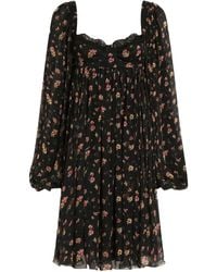 Dolce & Gabbana - Small Floral-Print Chiffon Dress - Lyst