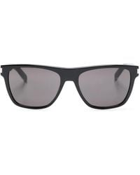 Saint Laurent - Logo-Engraved Square-Frame Sunglasses - Lyst