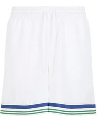 CASABLANCA - Drawstring Silk Track Shorts - Lyst