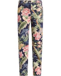 Etro - Jeans Met Bloemenprint - Lyst