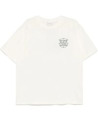 Drole de Monsieur - Embroidered Cotton T-shirt - Lyst