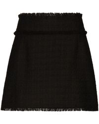Dolce & Gabbana - Minifalda con cintura alta - Lyst