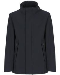 Rrd - High-Neck Concealed-Hood Jacket - Lyst