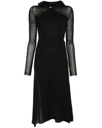 Fendi - Hooded Long-Sleeve Midi Dress - Lyst
