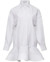 Stella McCartney - Ruffled-Hem Shirt Dress - Lyst