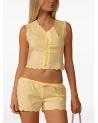 Montce - X Elsa Hosk Sunshine Scalloped Cropped Top - Lyst