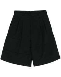 Comme des Garçons - Wool Pleated Bermuda Shorts - Lyst