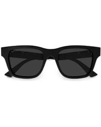 Gucci - Web-Stripe Square-Frame Sunglasses - Lyst