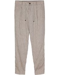 Peserico - Drawstring-waist Tapered Trousers - Lyst