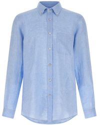 Riviera - Button-Down Linen Shirt - Lyst