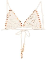 PATBO - Top De Bikini Con Cuentas - Lyst