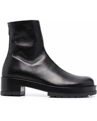 SAPIO - Chunky Leather Ankle Boots - Lyst