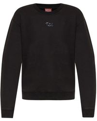 DIESEL - Logo-Detail Crew-Neck Sweatshirt - Lyst