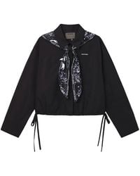 Musium Div. - Printed-Scarf Cotton Jacket - Lyst