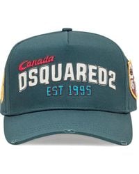 DSquared² - Logo-Print Distressed Baseball Cap - Lyst
