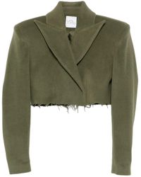 Vestiaire d'un Oiseau Libre - Frayed-Hem Wide-Lapels Jacket - Lyst