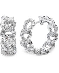 Zydo - Orecchini A Cerchio Con Diamanti - Lyst