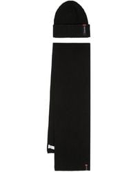 Calvin Klein - Ribbed-Knit Scarf And Beanie Set - Lyst