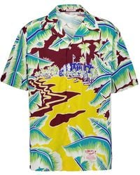 Valentino Garavani - Surf Rider-Print Cotton Bowling Shirt - Lyst