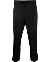 SAPIO - Satin-finish Cropped Tailored Trousers - Lyst
