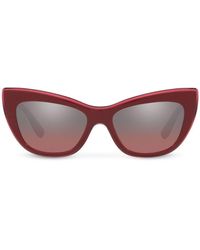 Dolce & Gabbana - New Print Cat-eye Frame Sunglasses - Lyst