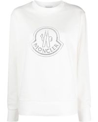 Moncler - Sweatshirt mit Logo-Verzierung - Lyst