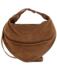 FEDERICO CINA - Drapierte Tortellino Wildleder-Schultertasche - Lyst