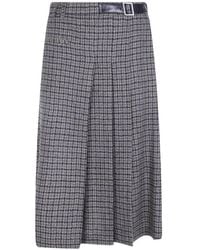 Seventy - Check Pleated Skirt - Lyst