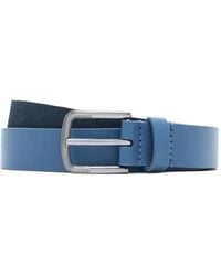 Giorgio Armani - Rectangular-Buckle Leather Belt - Lyst