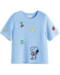 Chinti & Parker - Snoopy Crochet Cotton T-Shirt - Lyst