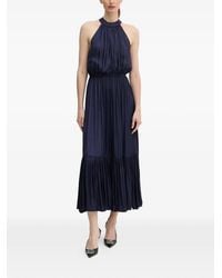 Morgan - Geplooide Midi-Jurk - Lyst