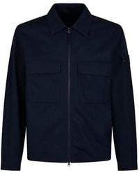 Stone Island - Zip-Up Long-Sleeve Jacket - Lyst