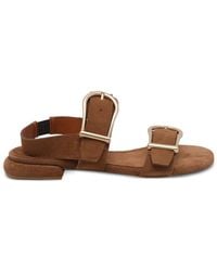 Ángel Alarcón - Buckle-Fastening Suede Sandals - Lyst