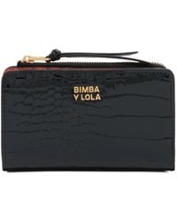Bimba Y Lola - Croc-Effect Patent Wallet - Lyst
