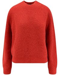 A.P.C. - Pull Côtelé À Col Montant - Lyst