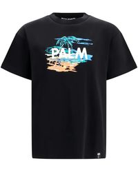 Palm Angels - Palm Island Graphic-Print T-Shirt - Lyst