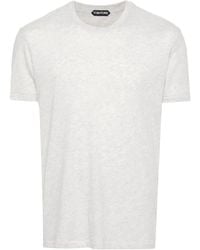 Tom Ford - Meliertes T-Shirt mit Logo-Stickerei - Lyst