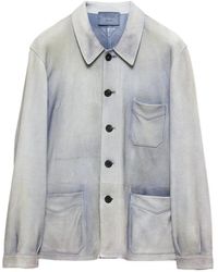Prada - Veste En Daim Caban - Lyst